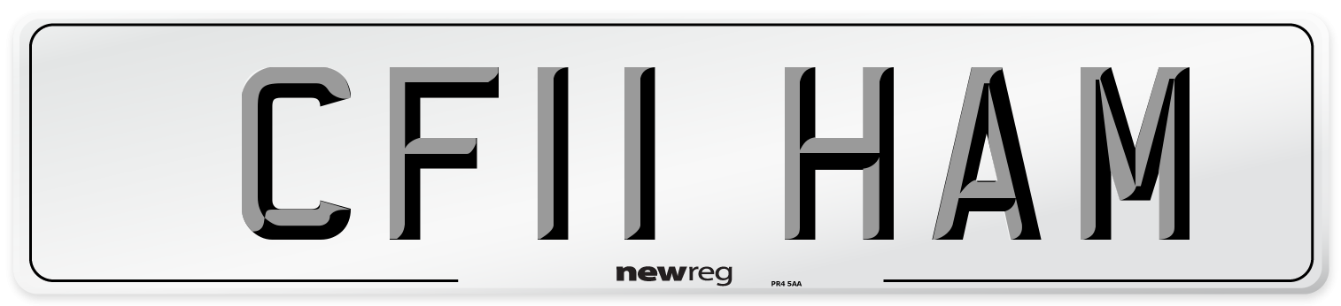CF11 HAM Number Plate from New Reg